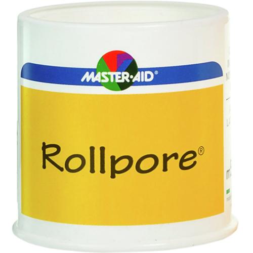 Master Aid Rollpore Adhesive Paper Bandage Tape 5m x 5cm Αυτοκόλλητη Χάρτινη Επιδεσμική Ταινία σε Άσπρο Χρώμα 1 Τεμάχιο